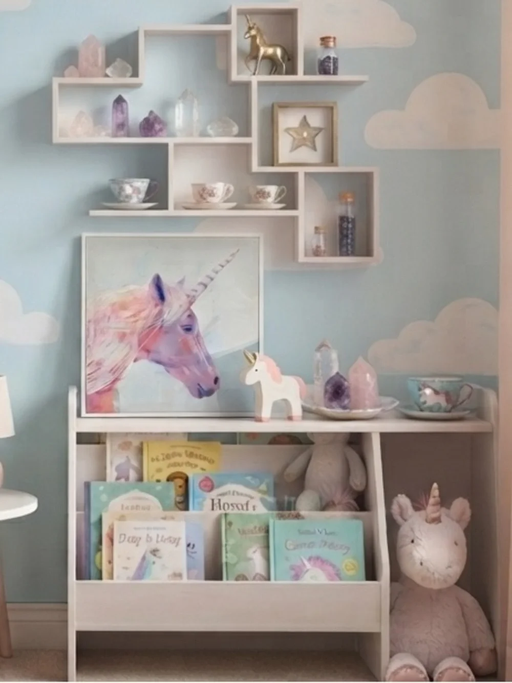 Unicorn Canvas Art with Pink and Purple Hues 12” x 12”